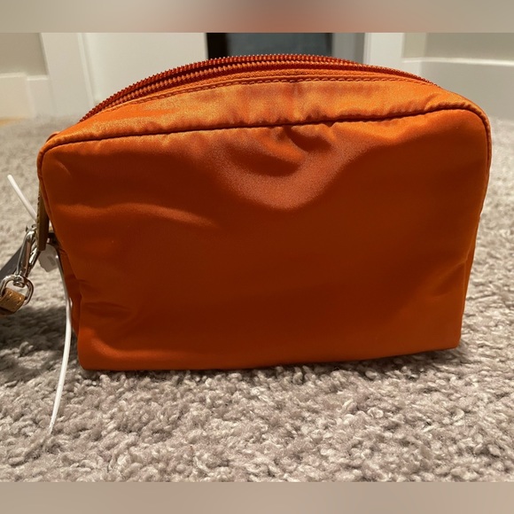 PRADA Re-Nylon Necessaire 1NE021 Papaya+Caramel Toiletry Bag NEW w/ Tags 2020 - Picture 5 of 11
